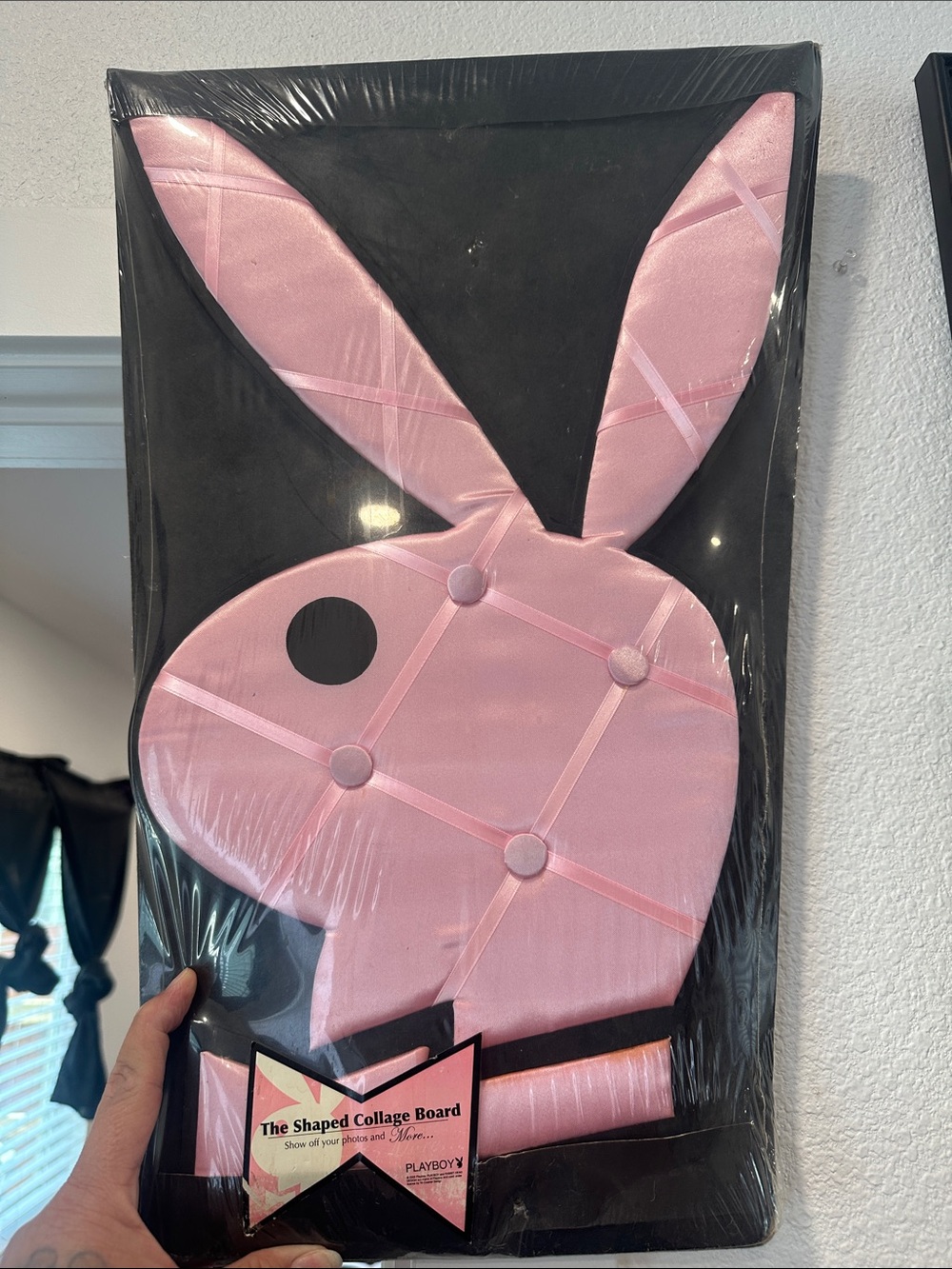 PLAYBOY Pink Satin Bunny Collage Board